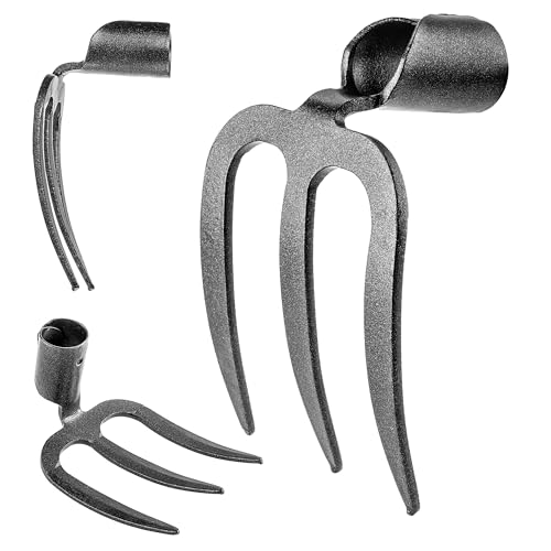 KADAX Kartoffelhacke mit 3 Zinken, 13 x 20 cm, Gartenhacke aus Hochwertigem Stahl, Gartenwerkzeug für die Bodenbearbeitung, Feldhacke ohne Stiel für den Garten von KADAX