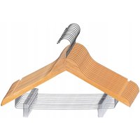 KADAX Kleiderbügel aus Holz, mit Klemmen aus Metall 360°drehbarer Haken 12 KADAX Kleiderbügel aus Holz, mit Klemmen aus Metall 360°drehbarer Haken 12 von KADAX