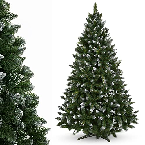 KADAX Künstlicher Weihnachtsbaum 220 cm, Made in EU, Realistischer Weihnachtsbaum aus PVC-Folie, Naturgetreuer Christbaum, Kunsttanne mit stabilem Plastikständer, Kunsttannenbäume (Sofie 220cm) von KADAX