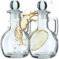 KADAX Olivenöl-Essig-Flasche 0,5 l + 0,25 l mit Ölspender aus Glas, 2er-Set KADAX Olivenöl-Essig-Flasche 0,5 l + 0,25 l mit Ölspender aus Glas, 2er-Set von KADAX