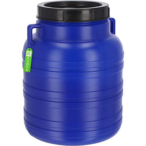 KADAX Plastikfass, Weithalsfass, Fass aus HDPE-Kunststoff mit Deckel, Deckelfass, multifunktionales Kunststofffass, Universalfass, Wasserfass (20L 1 Stück) von KADAX