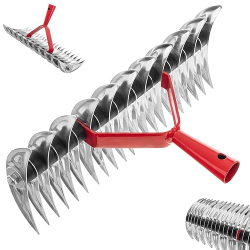 KADAX Rasenlüfter, manueller Vertikutierer für Garten, Rasen, Moos, Gartenzubehör aus Metall, Schneidrechen, Kultivator, Rasenbelüfter, Handvertikutierer (zweiseitig, ohne Stiel) von KADAX