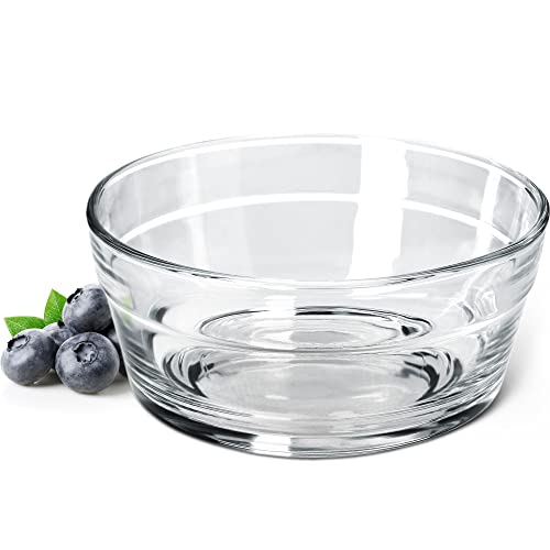 KADAX Salatschüssel, Servierschale aus Glas, Spülmaschinenfeste Snackschale, hochqualitative Obstschale, Transparente Dessertschale, Glasschale (⌀12.5cm, 1, stück) von KADAX