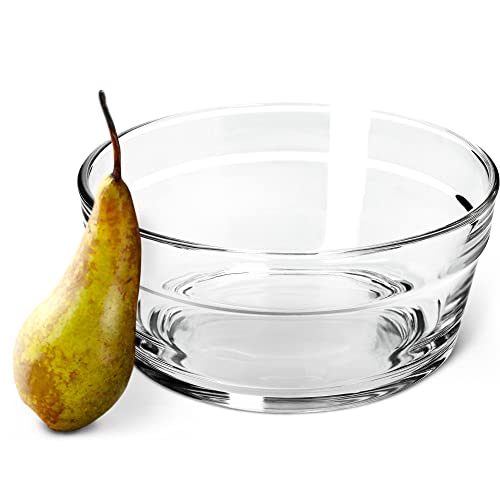 KADAX Salatschüssel, Servierschale aus Glas, Spülmaschinenfeste Snackschale, hochqualitative Obstschale, Transparente Dessertschale, Glasschale (⌀17cm, 2, stück) von KADAX