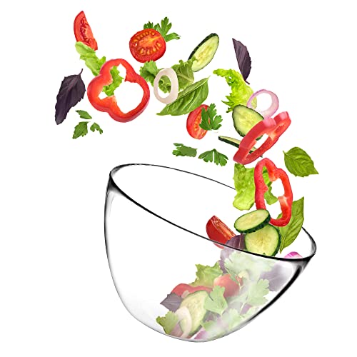 KADAX Salatschüssel aus Glas, ovale Glasschale, 17 cm, Glasschüssel, Glasschälchen, tiefe Schale für Süßigkeiten, Obst, Salat, Dessert, Salatschale, Obstschale von KADAX