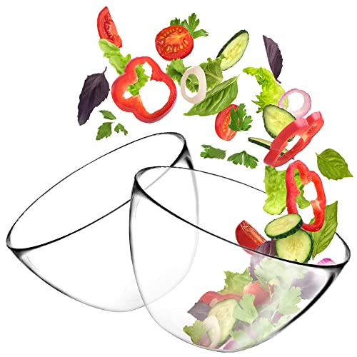 KADAX Salatschüssel aus Glas, ovale Glasschale, 17 cm, Glasschüssel, Glasschälchen, tiefe Schale für Süßigkeiten, Obst, Salat, Dessert, Salatschale, Obstschale von KADAX