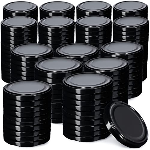 KADAX 200er Set Schraubdeckel Ø 66 mm in Schwarz – Ersatzdeckel für Einmachgläser & Vorratsgläser, luftdicht & auslaufsicher von KADAX