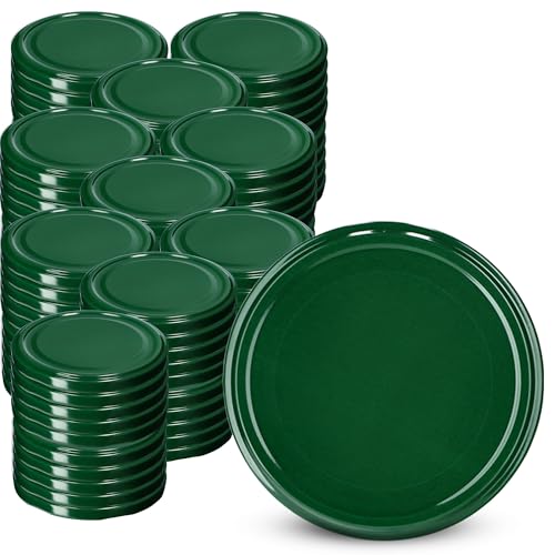 KADAX Schraubdeckel für Gläser, Twist-Off-Deckel aus Metall fi 63mm, Ersatzdeckel für Einmachgläser, Deckel für Sturzgläser, Flaschen und Einmachgläser (Grün, 100 Stück) von KADAX