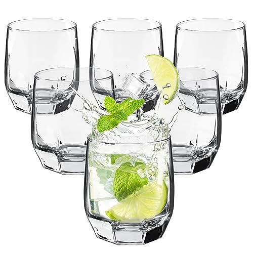 KADAX Trinkgläser, 215ml Wassergläser aus hochwertigem Glas, durchsichtige Universalgläser, Getränkegläser für Wasser, Saft, Drinks, Kaffee oder Whisky (Antje, 6x215ml) von KADAX