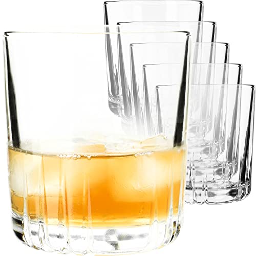 KADAX Trinkgläser, 6er Set, Whiskey Gläser, Glas Set, robuste Wassergläser, Saftgläser, Universalgläser, Kristallglas, Gläser für Wasser, Drink, Party (280ml, Leni 6 Stück) von KADAX