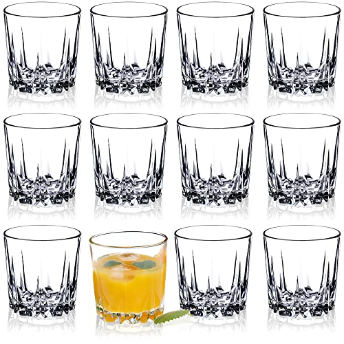 KADAX Trinkgläser aus hochwertigem Glas, Wassergläser, dickwandige Saftgläser, geriffelte Gläser für Wasser, Drink, Saft, Party, Cocktailgläser, Getränkegläser (niedrig 12er Set, 300ml) von KADAX