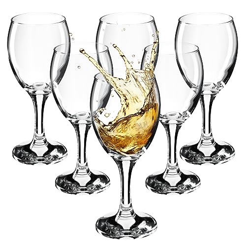 KADAX Weingläser, spülmaschinenfeste Weinkelche, Hochwertige und Elegante Gläser für Rot und Weißwein, Weinglas auf langem Stil, Kelchgläser zum Servieren (6x245ml, für Weißwein) von KADAX
