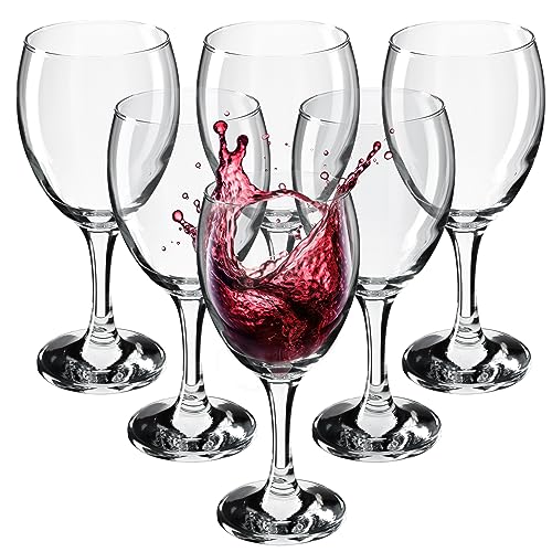KADAX Weingläser, spülmaschinenfeste Weinkelche, Hochwertige und Elegante Gläser für Rot und Weißwein, Weinglas auf langem Stil, Kelchgläser zum Servieren (6x340ml, für Rotwein) von KADAX