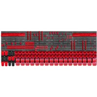 KADAX Werkstattwandregal, Wandplatten, 232 x 78 cm, Rot, 176 tlg. von KADAX