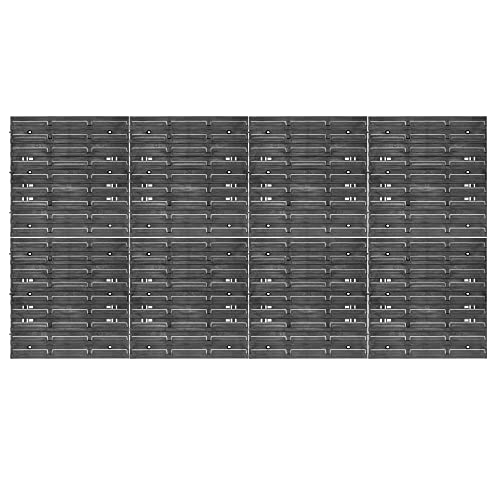 KADAX Werkzeugwand, Lagersystem aus PP Kunststoff, Wandregal in verschiedenen Größen, Werkstattwandregal mit Sichtlagerkästen und Werkzeughalterungen (156x78cm) von KADAX