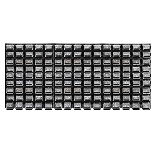 KADAX Werkzeugwandregal Groß, 174x78cm Lagersystem aus robustem Kunststoff, UV-Resistentes Modul-System, Erweiterbare Wandplatten, Werkstattregal für Garage (Schwarz, 135 TLG.) von KADAX