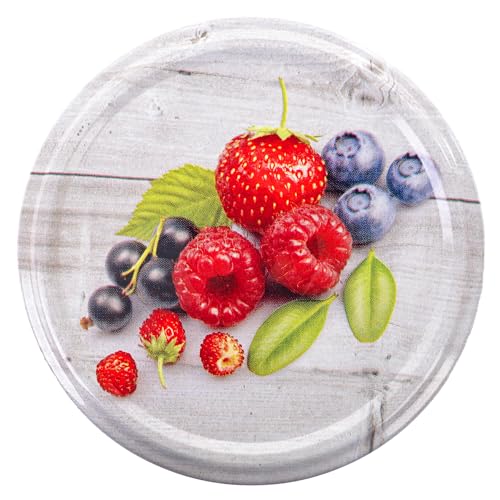 KADAX fi82mm Schraubdeckel für Einmachgläser, Twist Off Deckel aus Metall, Ersatzdeckel für Marmeladengläser, Honiggläser & Konservengläser, Schraubverschluss für Gläser | Himbeeren KADAX fi82mm Schraubdeckel für Einmachgläser, Twist Off Deckel aus Metall, Ersatzdeckel für Marmeladengläser, Honiggläser & Konservengläser, Schraubverschluss für Gläser | Himbeeren von KADAX