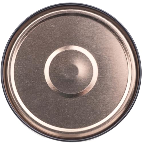 KADAX fi82mm Schraubdeckel für Einmachgläser, Twist Off Deckel aus Metall, Ersatzdeckel für Marmeladengläser, Honiggläser & Konservengläser, Schraubverschluss für Gläser | Schwarz/Gold von KADAX