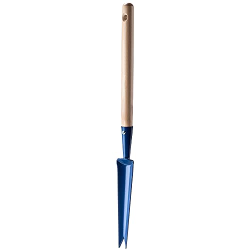 KADAX robuster Handunkrautstecher aus Edelstahl, manueller Unkrautstecher mit Holzgriff, Unkrautabzieher, Unkrautjäter, Gartenjäter, Wurzeljäter (50 cm, Blau) von KADAX