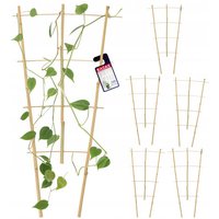 Bambusleiter, 5er Set, Stützleiter für Blumen, Garten-Pflanzenstütze aus Bambusholz, Blumengit - Kadax von KADAX
