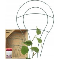 Kadax - Blumengitter aus Stahl, 3er Set, Rankgitter, Rankhilfe für Kletterpflanzen, Pflanzenstielstütz von KADAX