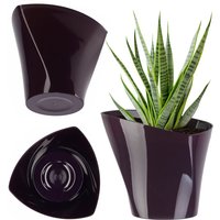 Blumentopf,übertopf, Pflanztopf aus Kunststoff, 17 cm, Pflaume - Kadax von KADAX