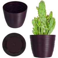 Kadax - Blumentopf aus Kunststoff, Pflanztopf, runder Topf, 11 cm, Pflaume Kadax - Blumentopf aus Kunststoff, Pflanztopf, runder Topf, 11 cm, Pflaume von KADAX
