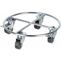 Blumenuntersatz mit Rollen, Rollbrett, Blumenbehälter, rund, 30 cm, Silber - Kadax von KADAX