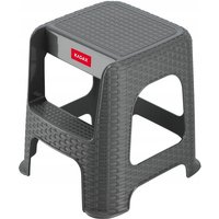 Kadax - Hocker aus Kunststoff-Recyclingmaterialien, Tritthocker bis 160 kg, Grau von KADAX