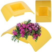 Kadax - Ikebana aus Kunststoff, Blumentopf, Blumenschale, 19 cm, Gelb von KADAX