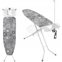 Kadax - Klappbares Bügelbrett, 120x38cm Dampfbügelbrett mit Steckdose, Grau von KADAX