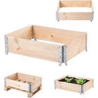 Kadax - Palettenrahmen aus Holz, Gartenbeet, 80 x 60 x 22.5 cm von KADAX