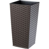 Rattan Blumentopf, mit Einlage, Pflanzkübel, 25 cm, Mokka - Kadax Rattan Blumentopf, mit Einlage, Pflanzkübel, 25 cm, Mokka - Kadax von KADAX