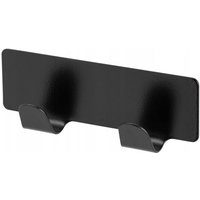 Kadax - Selbstklebender Haken aus Stahl, Schwarz, doppelt Kadax - Selbstklebender Haken aus Stahl, Schwarz, doppelt von KADAX