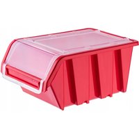 Kadax - Stapelkiste mit Deckel, Lagerbox aus pp Kunststoff, Sichtlagerbox in verschiedenen Größen und von KADAX