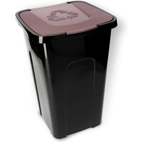 Kadax - Voluminöser Eimer, 50L, rechteckiger Mülleimer aus Kunststoff-Polyurethan, Abfalleimer für Tre von KADAX