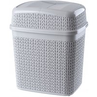 Kadax - Kosmetikeimer aus Kunststoff, Abfalleimer mit Schwingdeckel, 5L, grau von KADAX