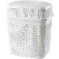 Kadax - Kosmetikeimer aus Kunststoff, Abfalleimer mit Schwingdeckel, 5L, weiß von KADAX