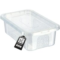 Kadax - Kunststoffbehälter 4,5 l mit Deckel, verschließbare transparente Aufbewahrungsbox von KADAX