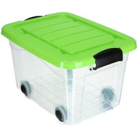 Kadax - Kunststoffbehälter mit Rollen, Aufbewahrungsbox aus Kunststoff 20L von KADAX