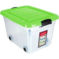 Kadax - Kunststoffbehälter mit Rollen, Aufbewahrungsbox aus Kunststoff 40L von KADAX