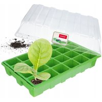 Kadax - Mini Gewächshaus aus Kunststoff, 24 Pflanzlöchern, Grün von KADAX