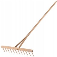 Rechen, Heurechen mit langem Stiel aus Holz, breite Harke, aus Holz - Kadax von KADAX