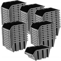Kadax - Stapelbox aus pp Kunststoff, 390 x 240 mm, Schwarz, 50 Stück Kadax - Stapelbox aus pp Kunststoff, 390 x 240 mm, Schwarz, 50 Stück von KADAX