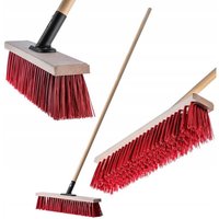 Straßenbesen, mit Holzstiel, 50 cm, Rot - Kadax Straßenbesen, mit Holzstiel, 50 cm, Rot - Kadax von KADAX