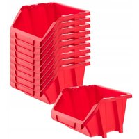 Kadax - Werkstatt-Stapelkiste, kleine Sortierbox aus pp Kunststoff, Sichtlagerbox in verschiedenen Größen und Farben, Lagerboxen für Werkzeugswand von KADAX