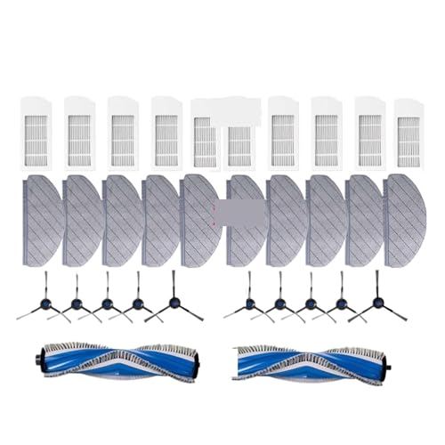 Hauptseitenbürstenfilter, Wischtuchpads, Ersatzteile, Kompatibel Mit Ecovacs, Kompatibel Mit DEEBOT, N20 Plus/N20/N20 Pro Plus Roboterstaubsauger-Zubehör(P) von KADILRTV