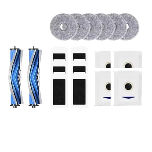 Rollen-Seitenbürstenfilter, Mopp-Staubbeutel, Kompatibel Mit Ecovacs, Debot T30 Pro Omni, Kompatibel Mit YEEDI, M12 Pro+ Staubsauger-Ersatzteile(D) von KADILRTV