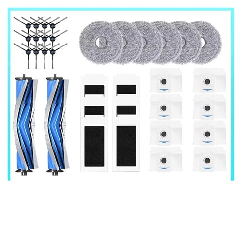Rollen-Seitenbürstenfilter, Mopp-Staubbeutel, Kompatibel Mit Ecovacs, Debot T30 Pro Omni, Kompatibel Mit YEEDI, M12 Pro+ Staubsauger-Ersatzteile(E) von KADILRTV