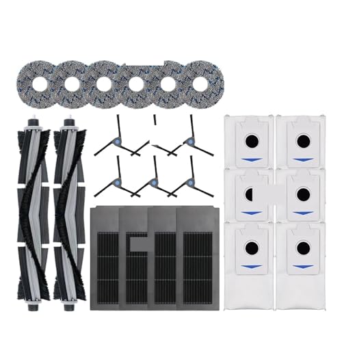 Roller Hauptseitenbürste Filter Mopp Tuch Staubbeutel Teile, Kompatibel For Ecovacs, Deebot X2 Omni / X2 Pro / X2 Roboter Staubsauger Zubehör(0719X218) von KADILRTV
